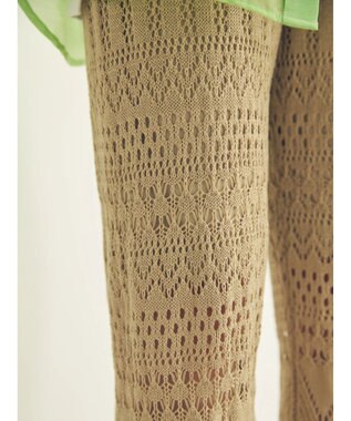 AMERICAN HOLIC 透かし編みニットパンツ Beige