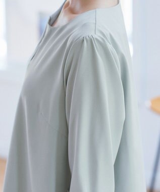 Tiaclasse L 【洗える】バイカラーチュニック ミント