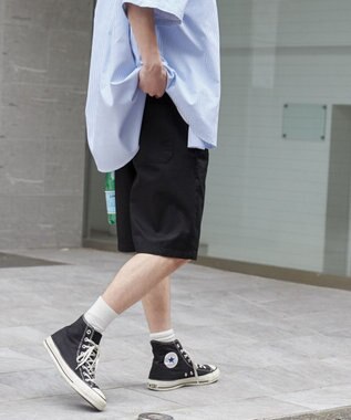 WEGO 【ユニセックス着用ITEM/ウエストゴム】リラックスイージーショーツ ブラック