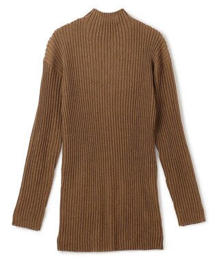 uncrave シアーストライプニット タートルトップス キャメル