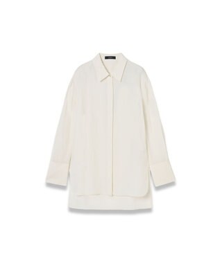 JOSEPH 【WEB＆OUTLET限定】CDC ブレンド シャツカラーブラウス Ivory