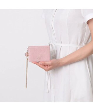 LANVIN en Bleu メラニー リール付きパスケース ピンク