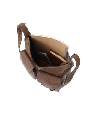 genten ゴートシュリンク ショルダーバッグ小 クロ