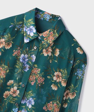 GRACE CONTINENTAL プリントセットアップワンピース グリーン