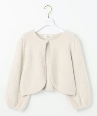 ANY SIS L 【洗える】フェザーニット カーディガン アイボリーベージュ