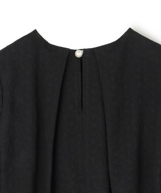 UNFILO L ジャガードブラウス ブラック