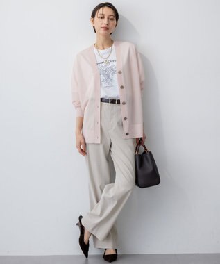 23区 【Oggi5月号掲載/洗える】リネンレーヨンストレッチ ワイド パンツ ベージュ系