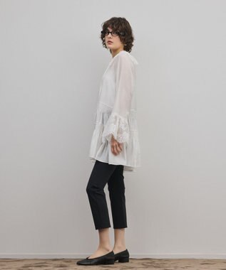 GRACE CONTINENTAL レースカラーチュニックブラウス ホワイト