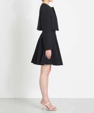 NAVE 【Nave】ストライプツィード クロップドジャケット ブラック系