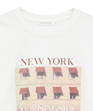 AMERICAN HOLIC ロゴ＆フォトプリントTシャツ Off White