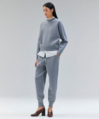 BEIGE， 【洗える】TAFT / コットンカシミヤスウェットニットトップス L.Gray