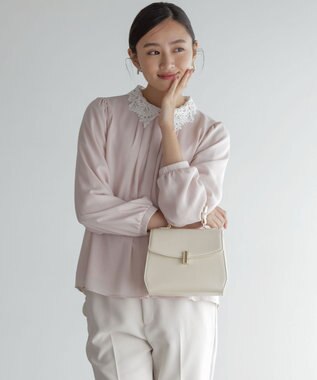 組曲 【加藤ローサさん着用】トップハンドル ハンドバッグ アイボリー系