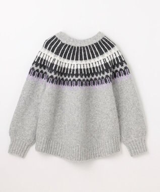 ANY ノルディックパターンニット ライトグレー