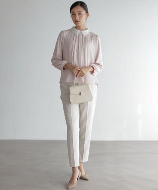 組曲 【加藤ローサさん着用】トップハンドル ハンドバッグ アイボリー系