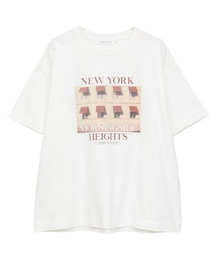 AMERICAN HOLIC ロゴ＆フォトプリントTシャツ Off White