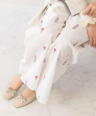 Bridget Birkin 【Bridget Birkin】ビジューリボンラメパンプス ゴールド雑材