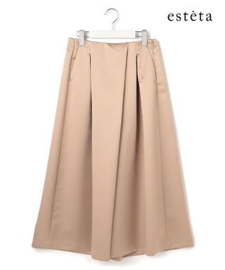 23区 【エステータ】フォルムサテン キュロットパンツ ベージュ系