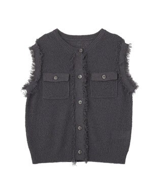 CRAFT STANDARD BOUTIQUE フリンジノースリーブニットプルオーバー