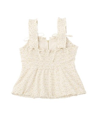 earth music&ecology フラワーペプラムビスチェ Ivory