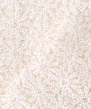 組曲 【先行予約・前後着用可】コットンフラワーレーシー カーディガン ホワイト系