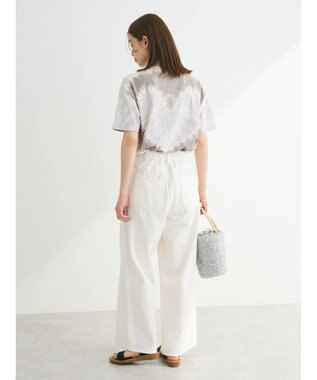 Green Parks ・ＥＬＥＮＣＡＲＥ　ＤＵＥ　ホワイトデニムタックパンツ White