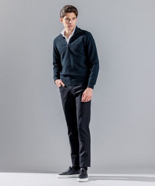 JOSEPH HOMME 【WEB限定】ヴィスコースリンクス　ハーフジップニット ピーコックグリーン系