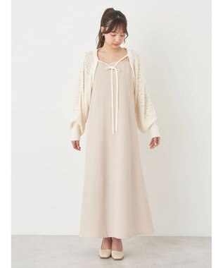 earth music&ecology ＳＥＴ２点　マルチウェイボレロキャミワンピース Beige