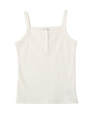 earth music&ecology ヘンリーネックキャミソール Off White