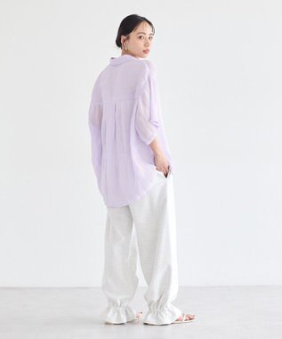 earth music&ecology ランダムプリーツシャツ Lilac