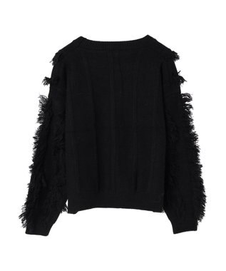 CRAFT STANDARD BOUTIQUE ボリュームフリンジニットプルオーバー Black