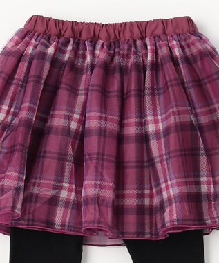 ANY KIDS チュール スカッツ ピンク×チェック