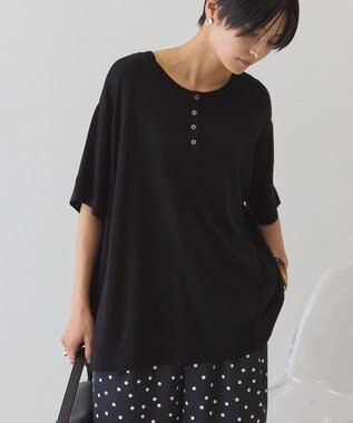 AMERICAN HOLIC 【前後2WAY】ポンチョニット Black