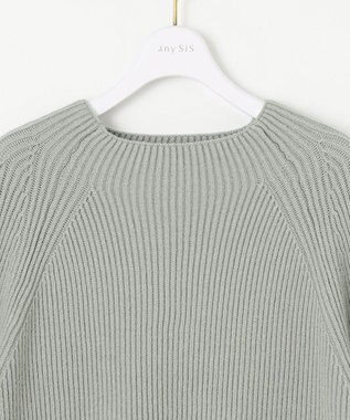 ANY SIS L 【大人百花掲載 ヨンアさん着用】冬のシャルマン ラグランスリーブ ニット ミント