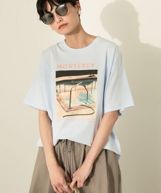 AMERICAN HOLIC フォトプリントＴシャツ Sax