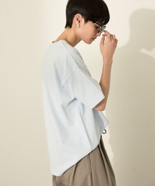 AMERICAN HOLIC フォトプリントＴシャツ Sax