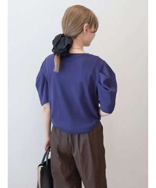 AMERICAN HOLIC 接触冷感タックスリーブ５分袖カットプルオーバー Purple