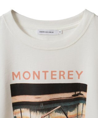 AMERICAN HOLIC フォトプリントＴシャツ Sax