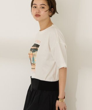 AMERICAN HOLIC フォトプリントＴシャツ Sax