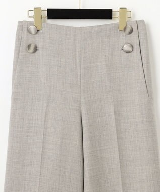 GRACE CONTINENTAL ウールストレッチセミワイドパンツ グレー
