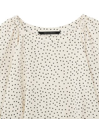 YECCA VECCA ホイップスリーブブラウス Dot