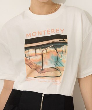 AMERICAN HOLIC フォトプリントＴシャツ Sax