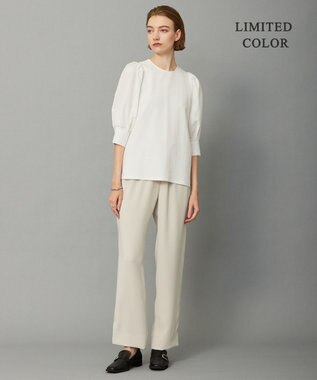 ICB L 【WEB限定カラーあり・洗える】 ライトダブルクロス ストレートパンツ トープ系