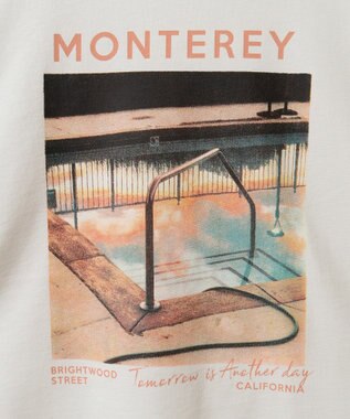 AMERICAN HOLIC フォトプリントＴシャツ Sax