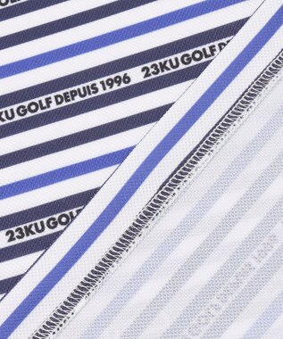 WOMEN】【吸水速乾・UVケア】ボーダーロゴ 半袖シャツ / 23区GOLF