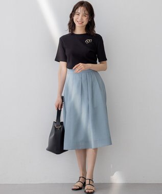 組曲 S カラーボイル フレアスカート ミント系