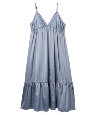 earth music&ecology ＳＥＴ２点ティアードペチドレス＋チュールワンピース Blue