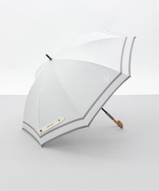 AURORA 【 JILL STUART（ジル スチュアート）】先染めボーダー晴雨兼用傘(長傘) ベージュ