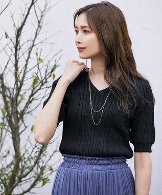 Tiaclasse 【安田美沙子さん  小倉優子さん着用・日本製】大人可愛い2連風チェーンネックレス シルバー