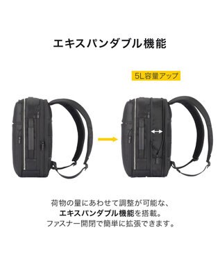 ACE BAGS & LUGGAGE ace. ガジェタブルR 10th ビジネスリュック  A4サイズ 14インチPC収納 15/20L エキスパンド 68963 エース ブラック