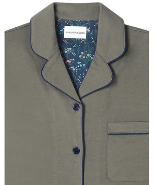 une nana cool 【綿100%】なめらかハイゲージ天竺パジャマ MADE WITH LIBERTY FABRIC セージグリーン